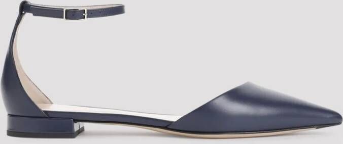 Giorgio Armani Loafers Midnight Blue Calf Leather Ballerina in blauw