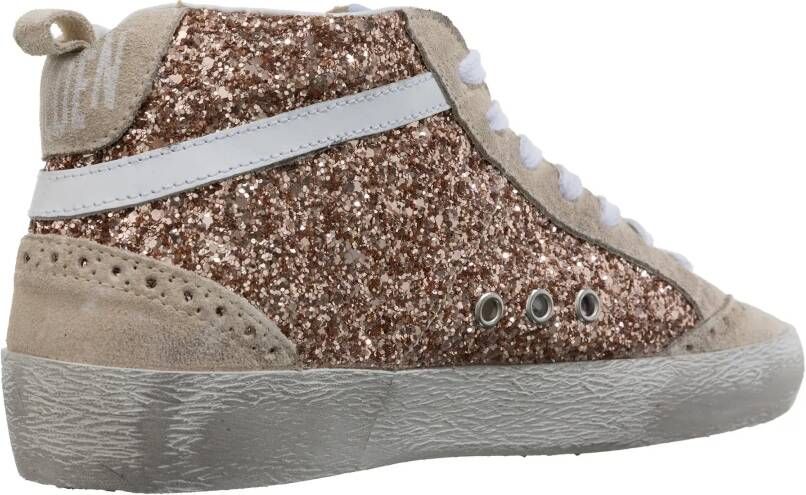 Golden Goose High-Top Sneakers Mid Star Glitter in beige