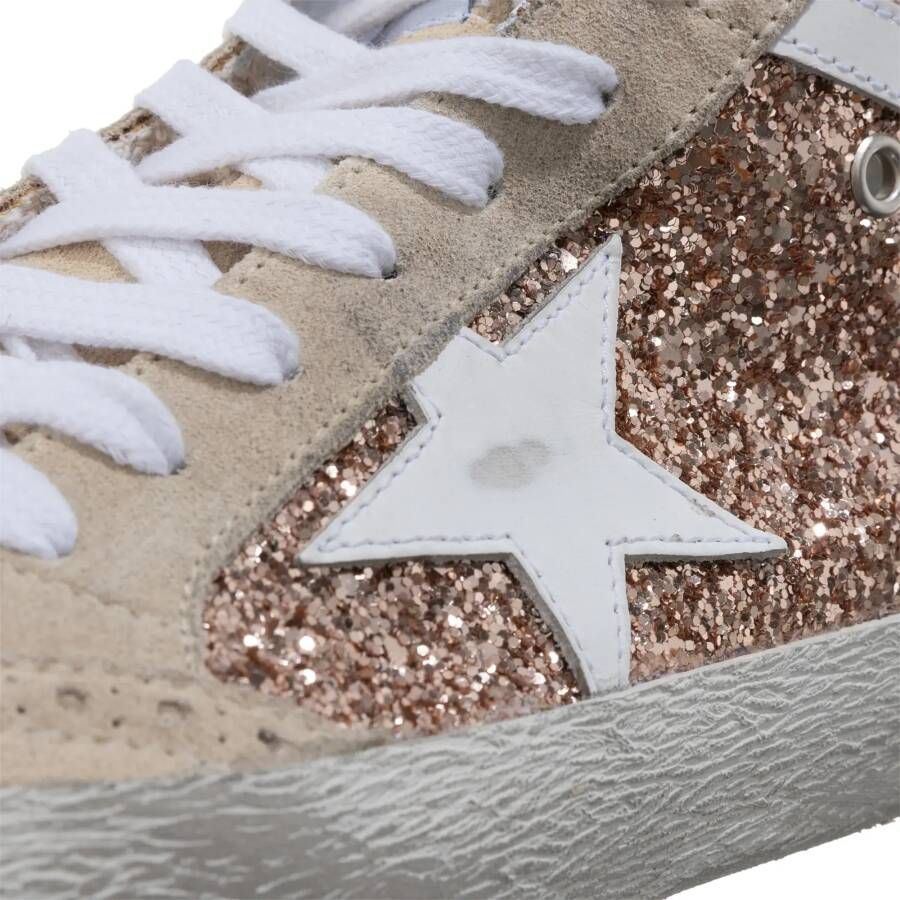 Golden Goose High-Top Sneakers Mid Star Glitter in beige