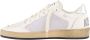 Golden Goose Glitter Leren Sneakers Wit Zilver Gray Dames - Thumbnail 12