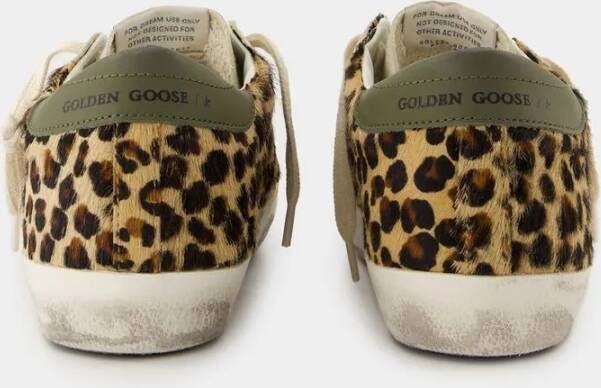 Golden Goose Low-Top Sneakers Super Star Sneakers Leather Printed in bruin