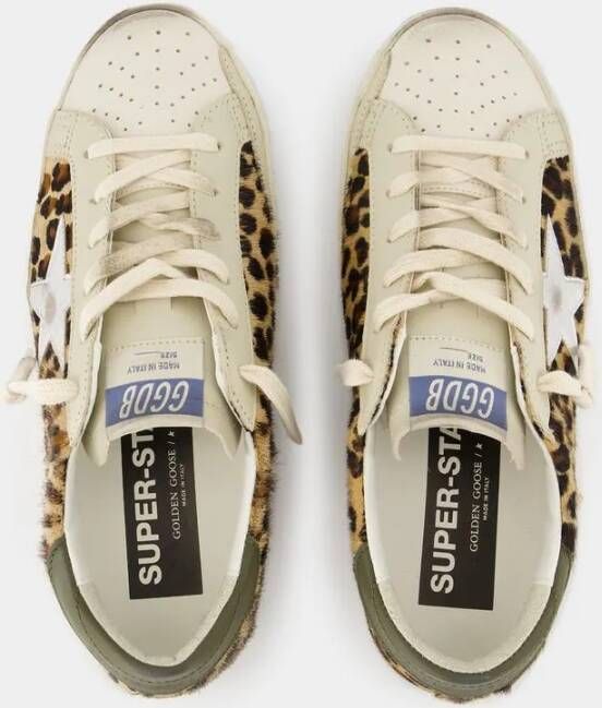 Golden Goose Low-Top Sneakers Super Star Sneakers Leather Printed in bruin