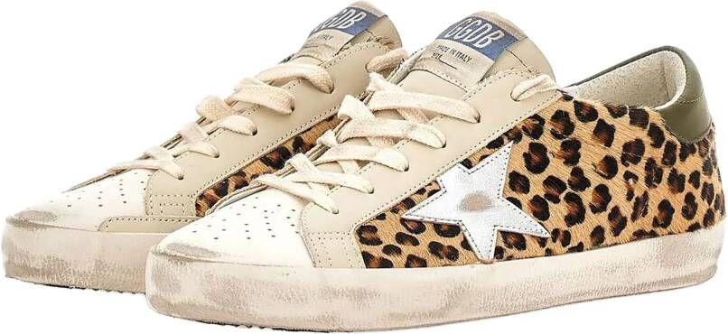 Golden Goose Low-Top Sneakers Super Star Sneakers Leather Printed in bruin