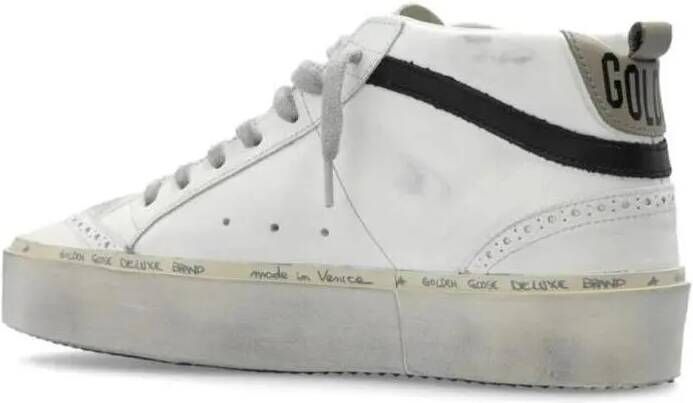 Golden Goose Low-Top Sneakers Mid Star High-Top Leather Sneakers in wit