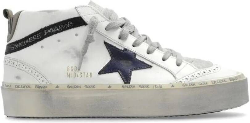 Golden Goose Low-Top Sneakers Mid Star High-Top Leather Sneakers in wit