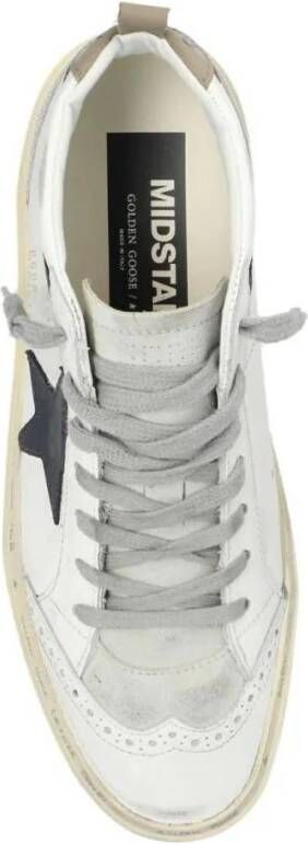 Golden Goose Low-Top Sneakers Mid Star High-Top Leather Sneakers in wit