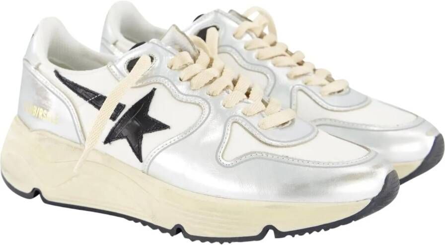 Golden Goose Low-Top Sneakers Running Sneakers Leather Silver in wit