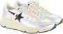 Golden Goose Low-Top Sneakers Running Sneakers Leather Silver in wit - Thumbnail 30