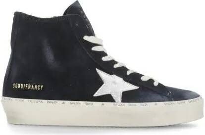 Golden Goose Low-Top Sneakers Blue Suede Leather High Top Sneakers in zwart