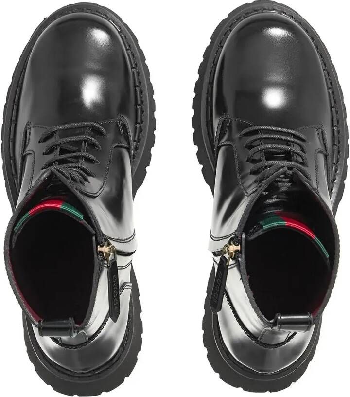 Gucci Enkellaarzen Boots With Web Detail in zwart