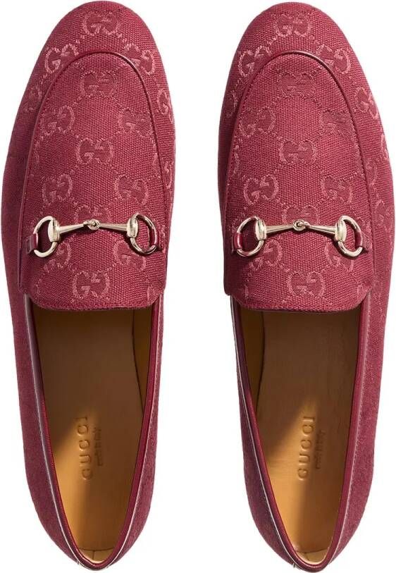 Gucci Loafers W Jordaan Canvas Loafer in rood