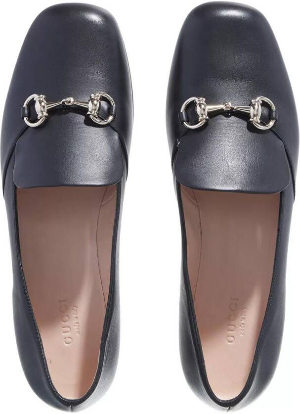 Gucci Loafers & ballerina schoenen Women Round Horsebit Loafer in zwart