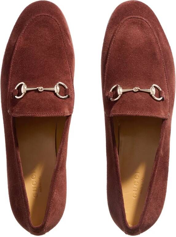 Gucci Loafers Horsebit Suede Loafers in bruin