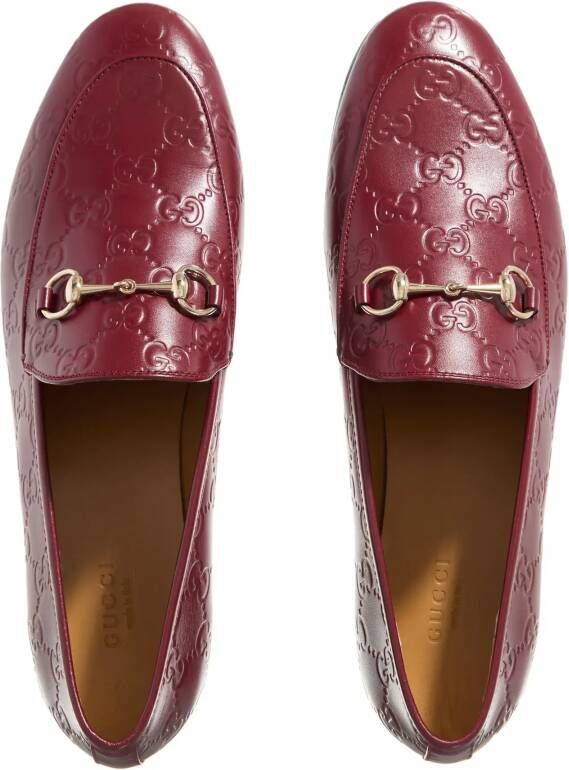 Gucci Loafers Moccassin Jordaan in rood