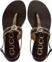 Gucci Low-Top Sneakers Interlocking G Web Sandal in beige - Thumbnail 4