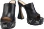 Gucci Pumps & high heels Sandalo Slider nero In Pelle in zwart - Thumbnail 2