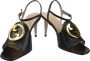 Gucci Sandalen Sandalo con tacco Blondie nero in zwart - Thumbnail 2