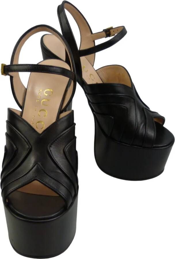 Gucci Sandalen Sandalo Platform in zwart