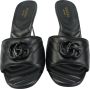 Gucci Sandalen Sandalo slide nero con tacco medio GG in zwart - Thumbnail 2