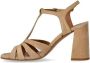 Guglielmo Rotta Sandalen Jersey Beige Heeled Sandal in bruin - Thumbnail 4