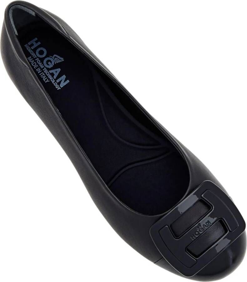 Hogan Ballerinas Flat Shoes Black in zwart