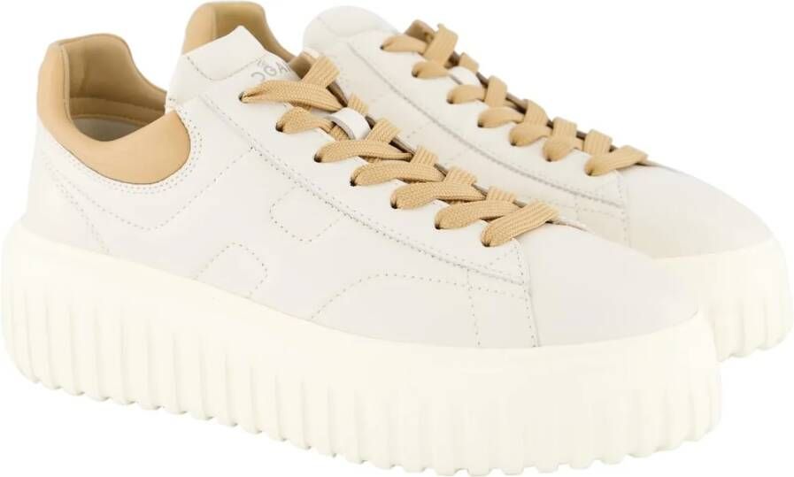 Hogan Low-Top Sneakers Dames H-Stripes Sneaker Wit Nude in wit