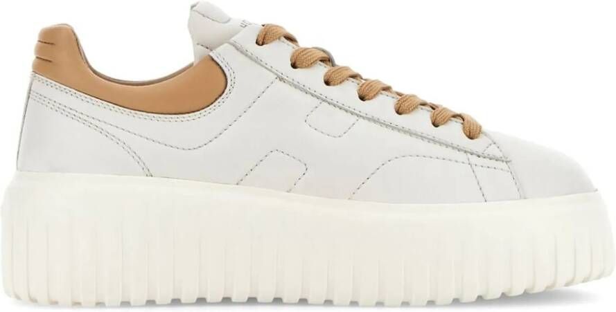 Hogan Low-Top Sneakers Dames H-Stripes Sneaker Wit Nude in wit