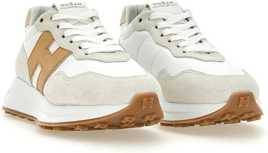 Hogan Low-Top Sneakers Dames H641 Sneaker Beige Nude in wit