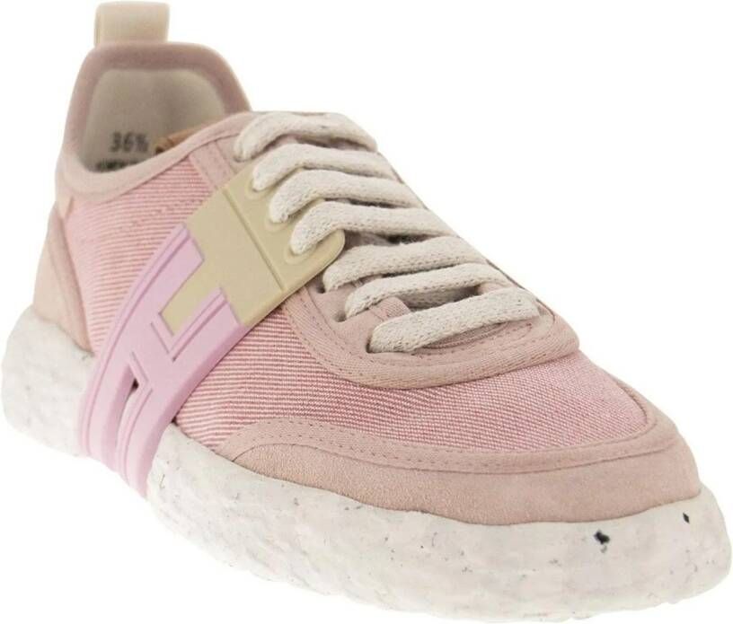 Hogan Low-Top Sneakers Pink in poeder roze