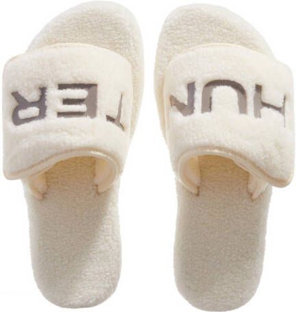 Hunter Slippers Cosy Logo Slide in crème