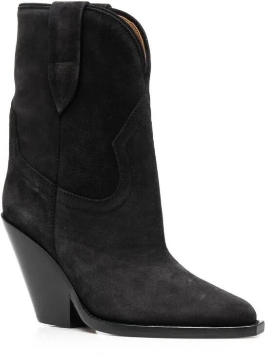 Isabel marant Boots Pointed-Toe Suede Boots in zwart