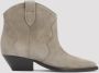 Isabel marant Boots Taupe Beige Calf Velvet Leather Dewina Boots in beige - Thumbnail 2