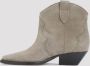 Isabel marant Boots Taupe Beige Calf Velvet Leather Dewina Boots in beige - Thumbnail 3