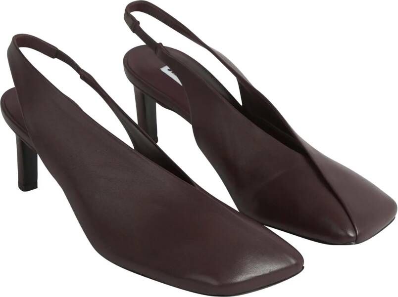 Jil Sander Hoge hakken Leather High Heel Shoes in bruin