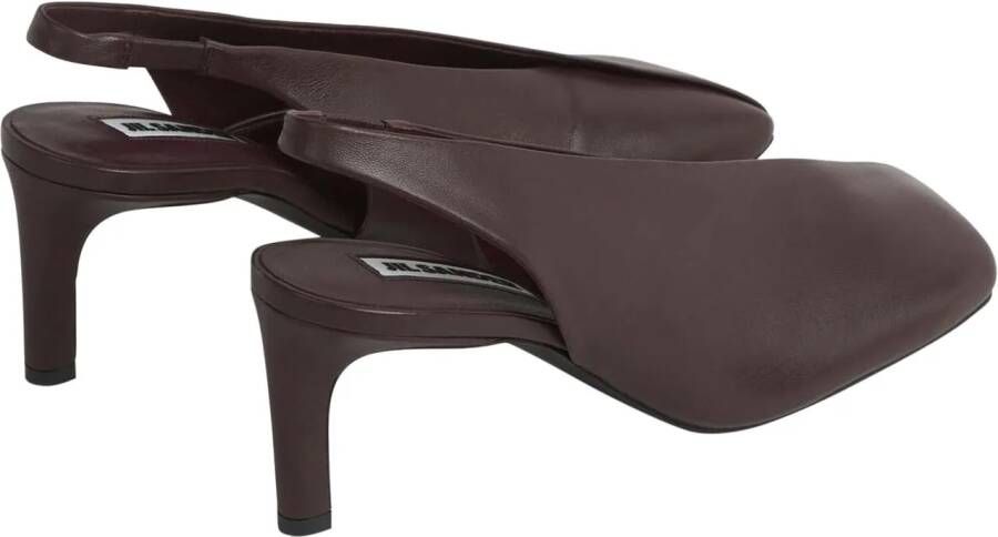 Jil Sander Hoge hakken Leather High Heel Shoes in bruin