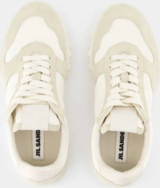 Jil Sander Low-Top Sneakers Leather White in wit