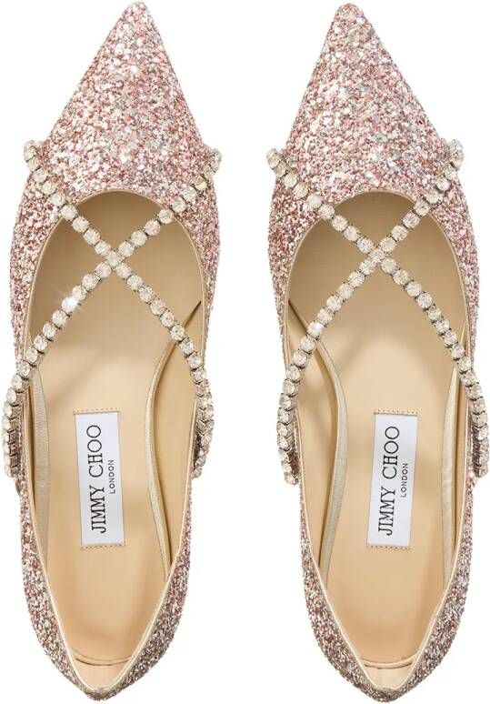 Jimmy Choo Loafers & ballerina schoenen Ballerinas Woman in poeder roze