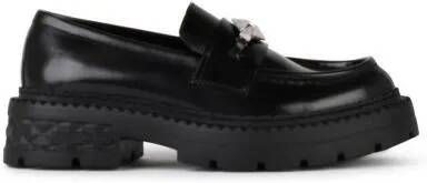 Jimmy Choo Loafers Marlow' Black Shiny Leather Loafers in zwart