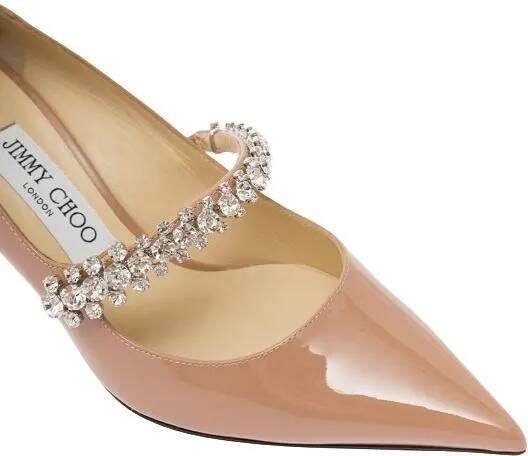 Jimmy Choo Pumps & high heels Bing' Pink Pumps With Crystal Embellishment In Pat in beige