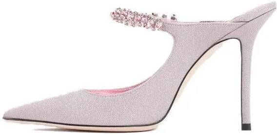 Jimmy Choo Slippers & Mules Bing 100 Mules in roze