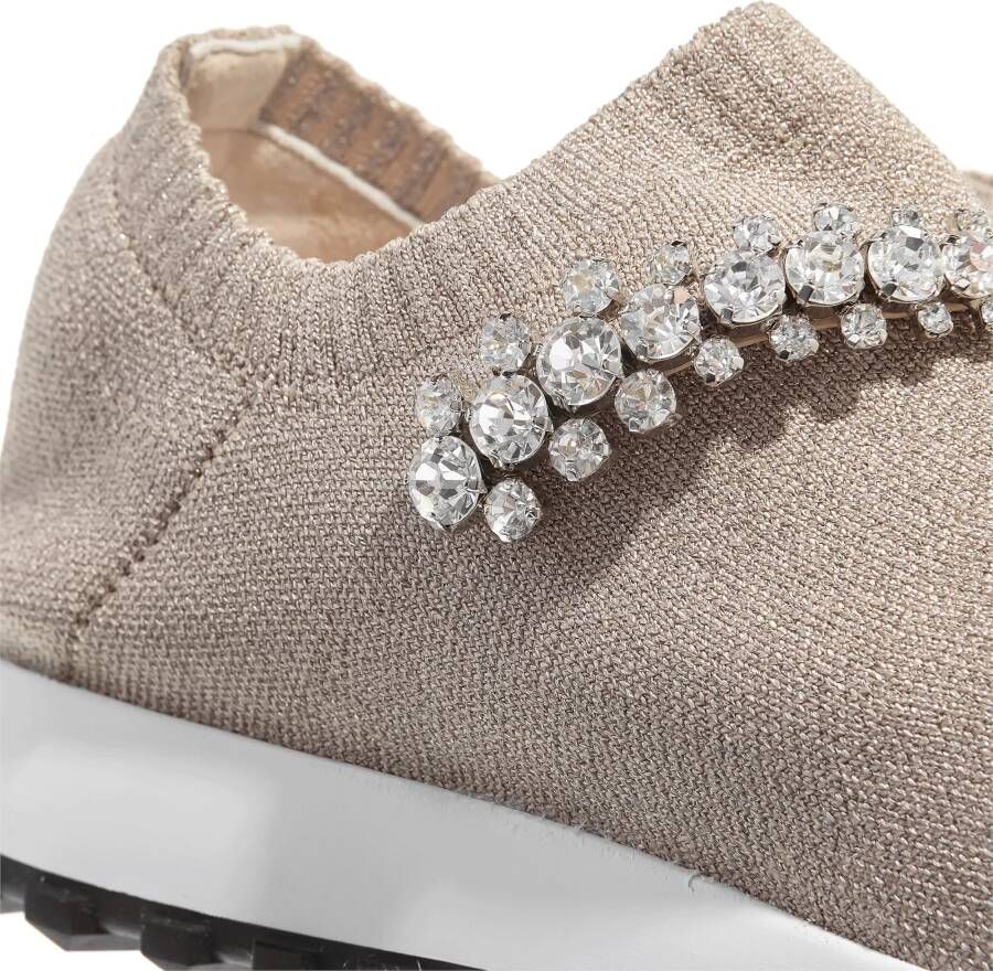 Jimmy Choo Verona Crystal Embellished Knit Sneakers Beige Dames - Foto 7