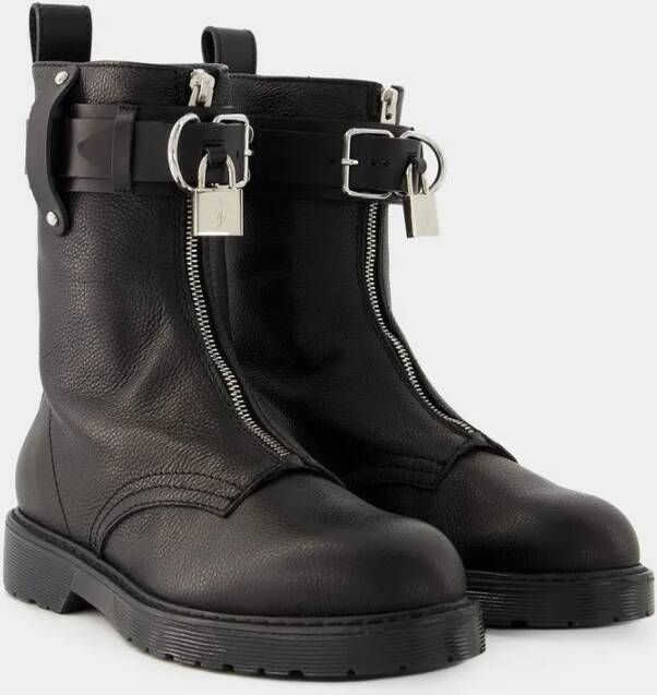 J.W.Anderson Boots & laarzen Punk Combat Boots Leather Black in zwart