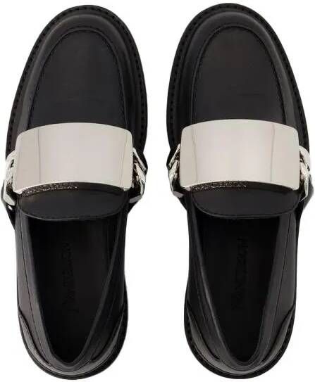 J.W.Anderson Loafers Gourmet Loafers Black Leather in zwart