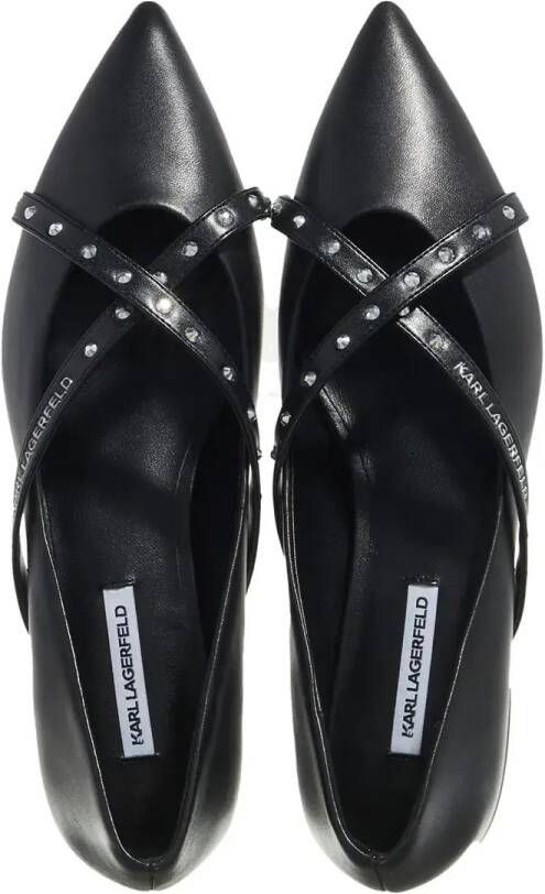 Karl Lagerfeld Ballerinas Kerrie Krosstrap Studs in zwart