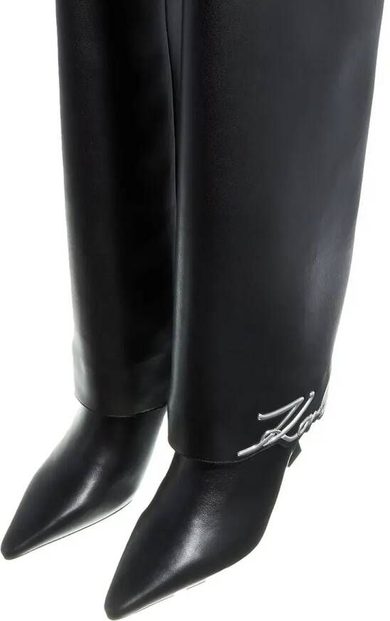 Karl Lagerfeld Boots & laarzen Debut Ii Fold Down Hi Leg Boot in zwart