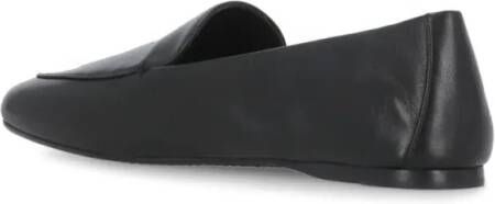 Khaite Black Leather Loafers in zwart