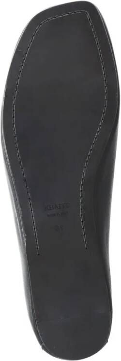 Khaite Black Leather Loafers in zwart