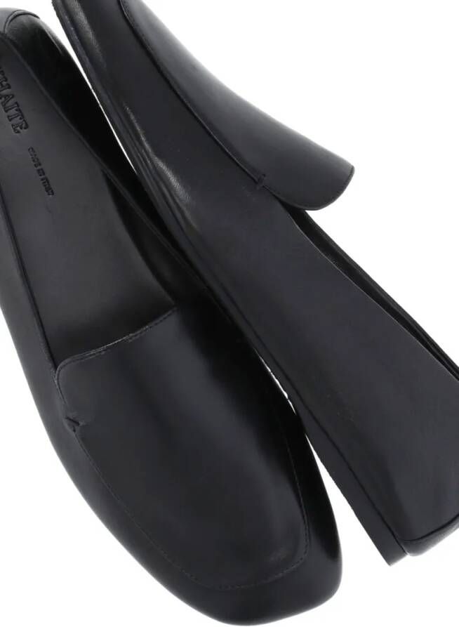 Khaite Black Leather Loafers in zwart