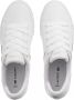 Lacoste Logo Sneaker Mat Leer Label Reliëf White Dames - Thumbnail 14