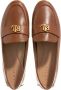 Ralph Lauren Leren Mocassins Logo Voorkant Rubberen Zool Brown Dames - Thumbnail 9